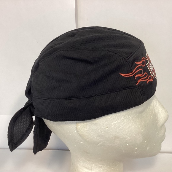 Harley-Davidson Skull Cap size S/M with tie back dew rag - Picture 4 of 8